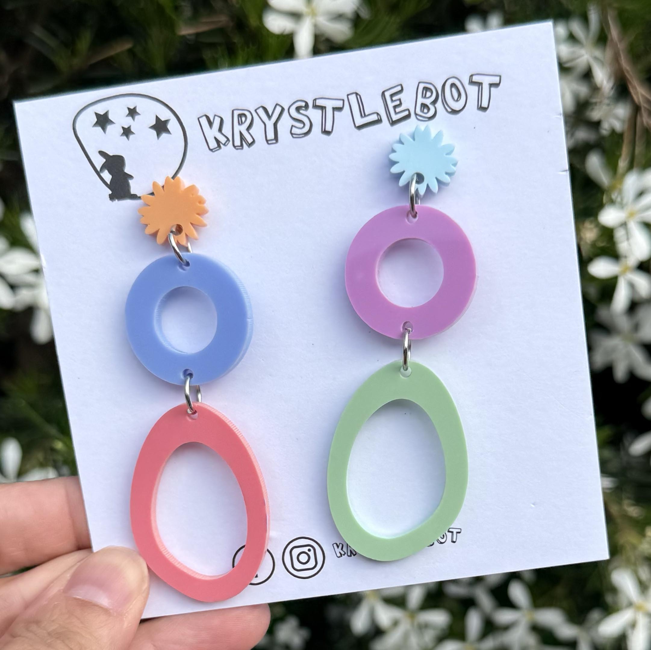 Multi Coloured Mismatched Shapes All Sorted Dangles, Acrylic earrings, Lightweight dangles,Teacher Earrings