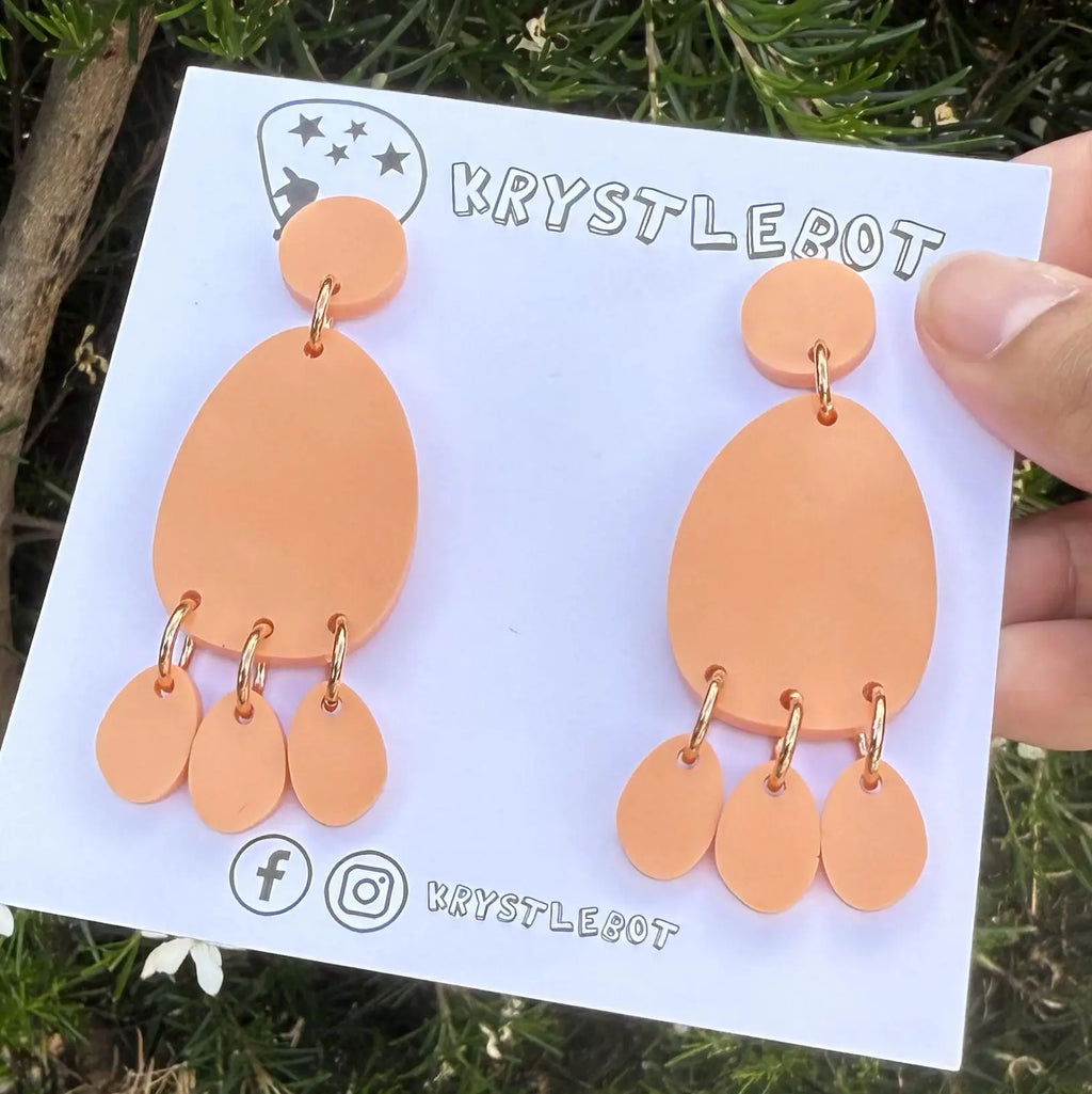 Orange mega statement dangles