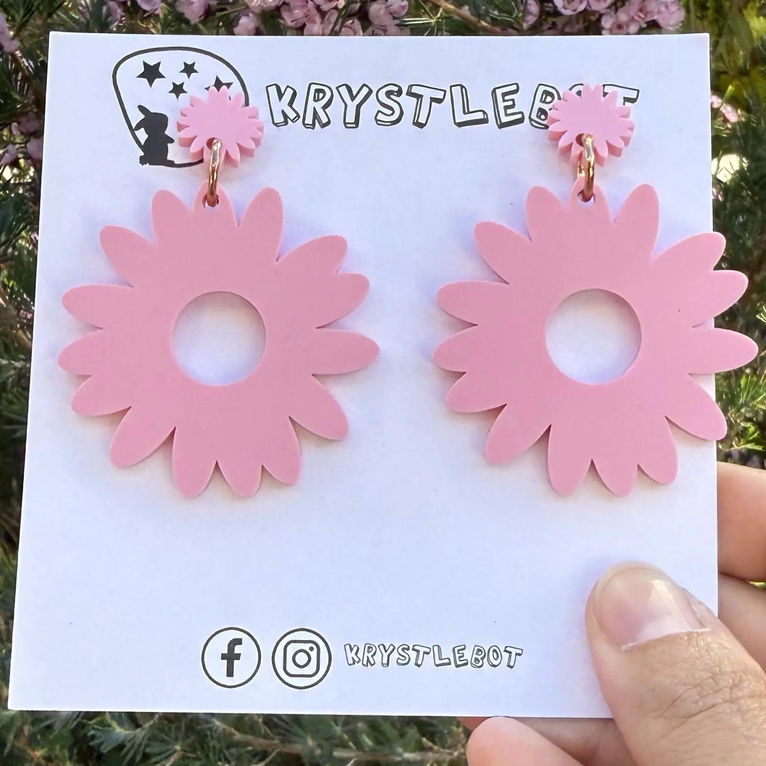 Large pink sunflower statement dangles, floral flower earrings, big statement lightweight earrings, teacher earrings