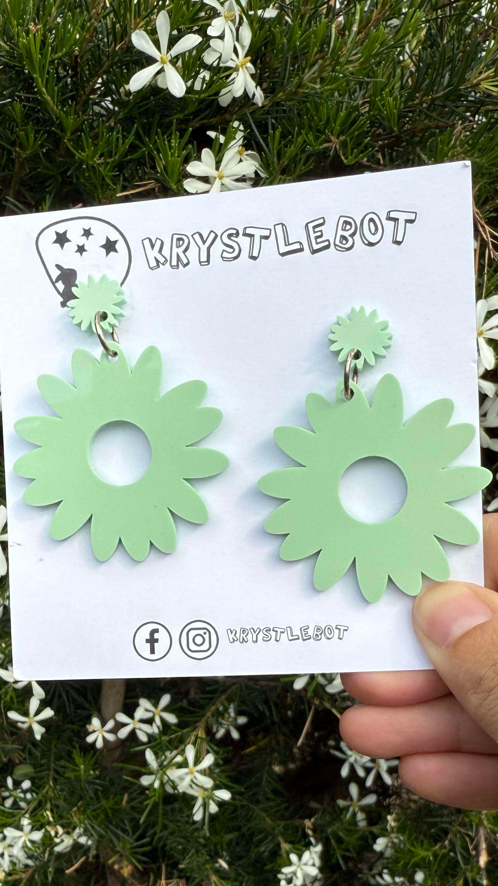 Large green sunflower statement dangles, floral flower earrings, big statement lightweight earrings, teacher earrings