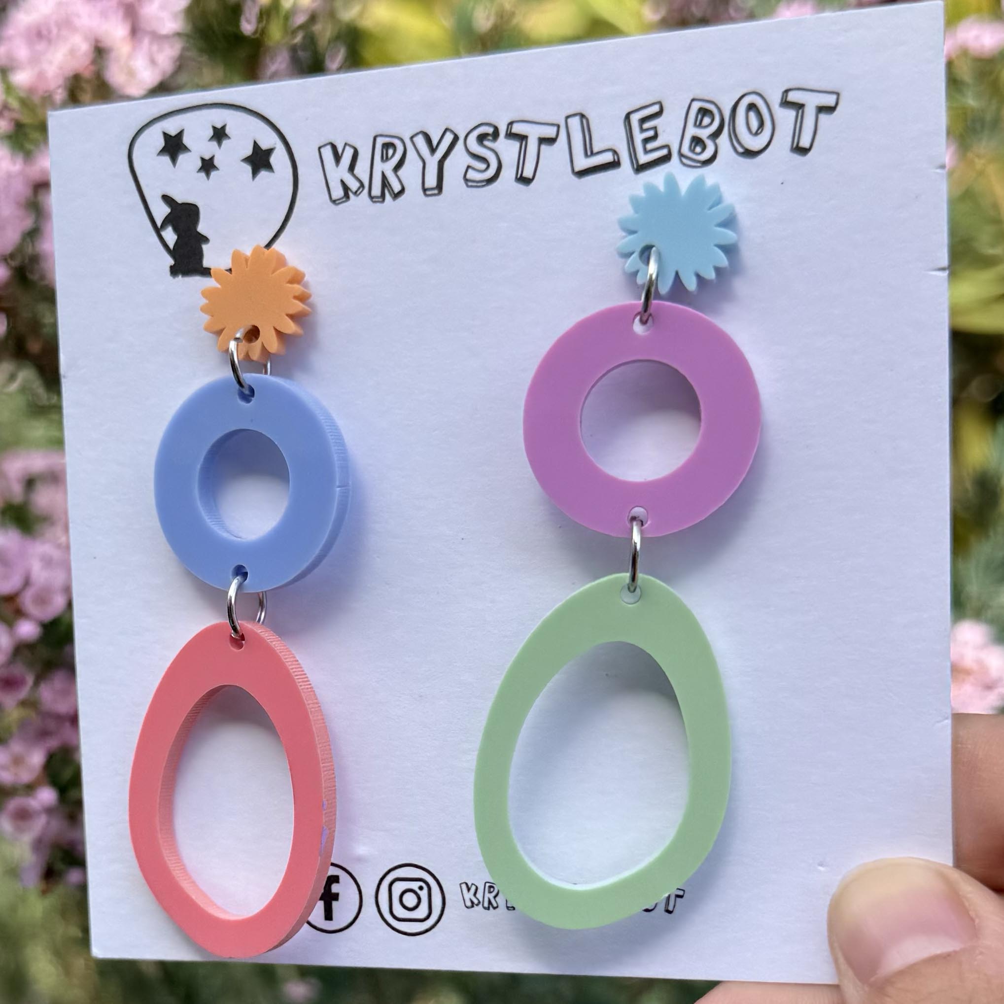 Multi Coloured Mismatched Shapes All Sorted Dangles, Acrylic earrings, Lightweight dangles,Teacher Earrings