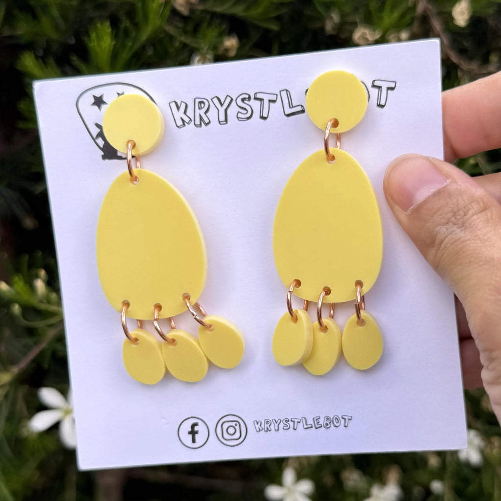 Yellow mega statement dangles