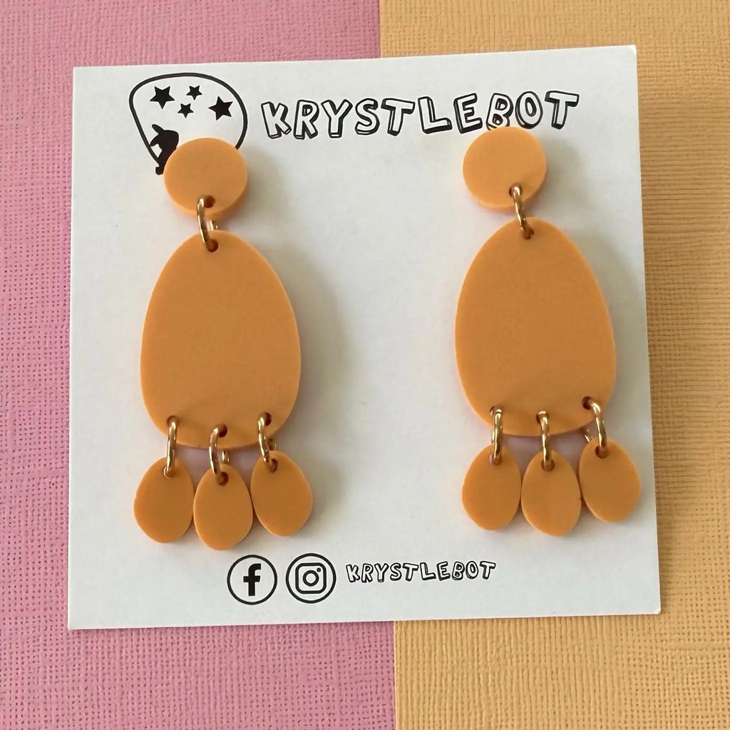 Orange mega statement dangles