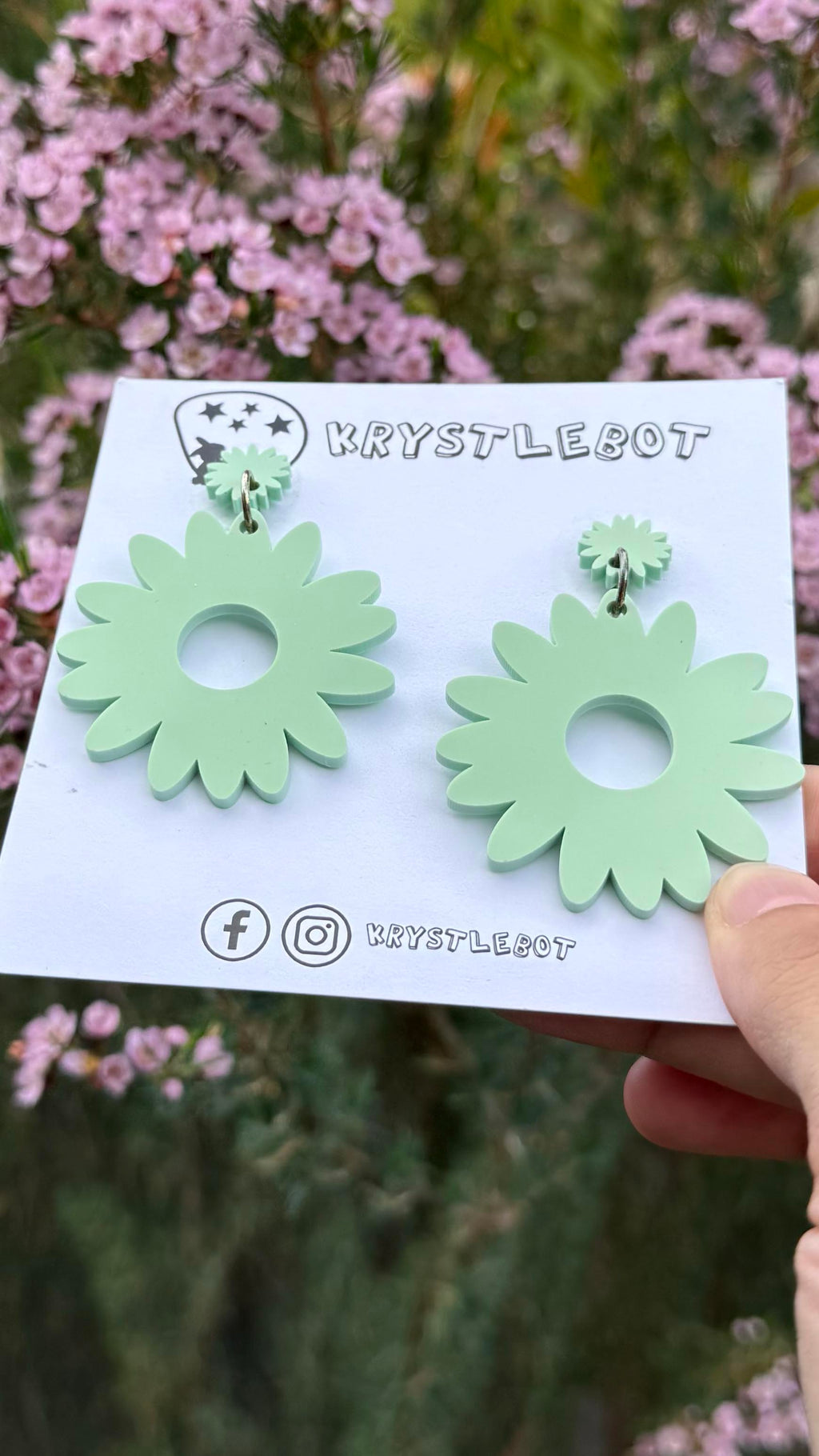 Large green sunflower statement dangles, floral flower earrings, big statement lightweight earrings, teacher earrings