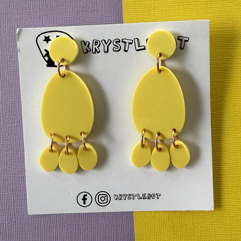 Yellow mega statement dangles