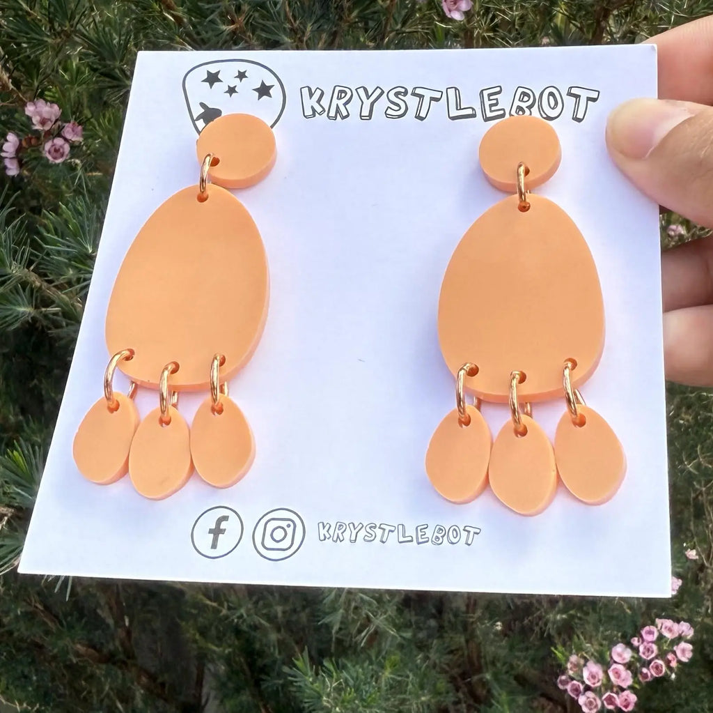 Orange mega statement dangles