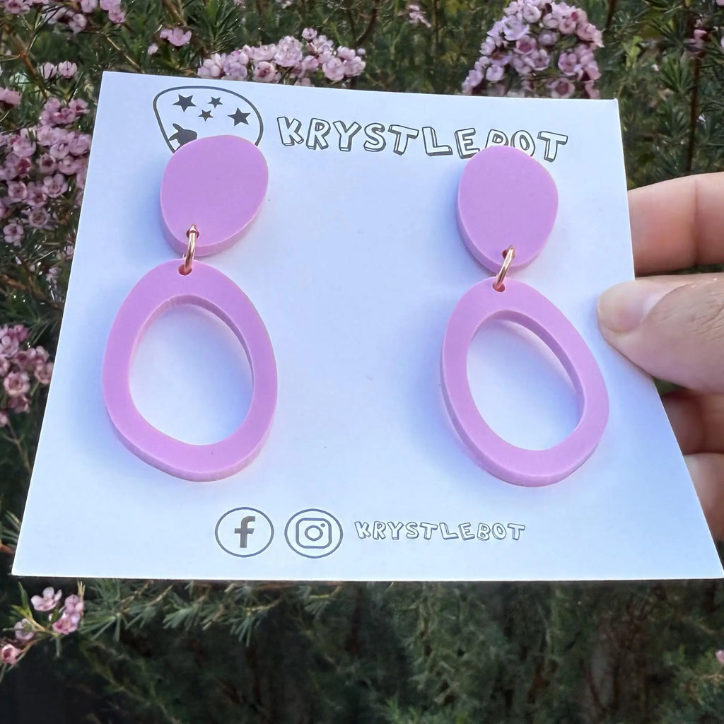 Big purple oval dangles inside outs, mega lightweight statement earrings, teacher earrings, sparkly earrings, party earrings Etsy