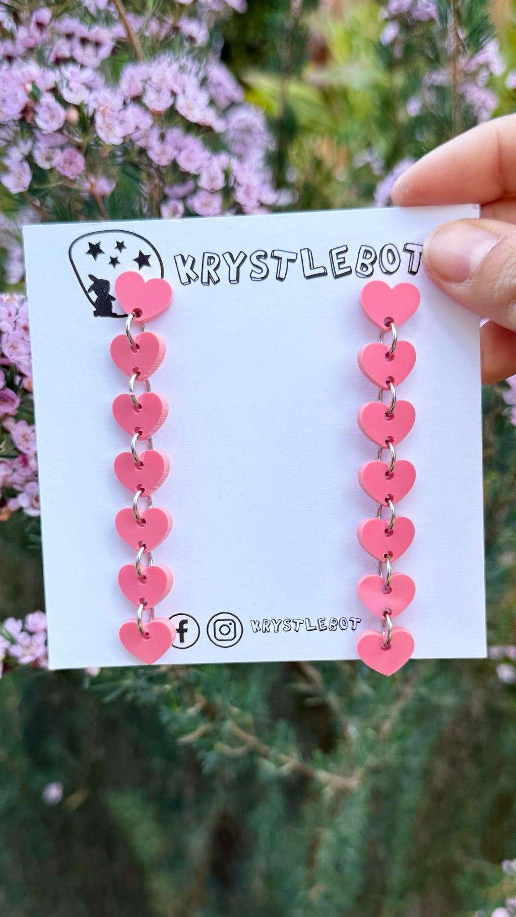 Raspberry sweetheart dangles, mini heart dangles, acrylic earrings, teacher earrings, lightweight dangles