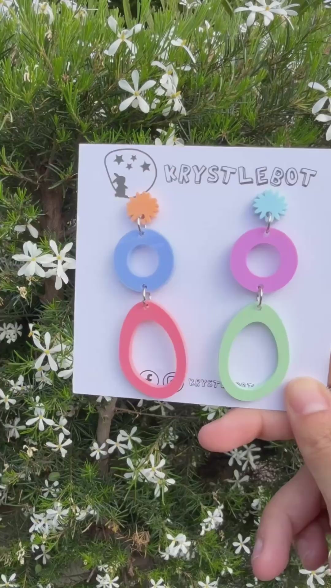 Multi Coloured Mismatched Shapes All Sorted Dangles, Acrylic earrings, Lightweight dangles,Teacher Earrings