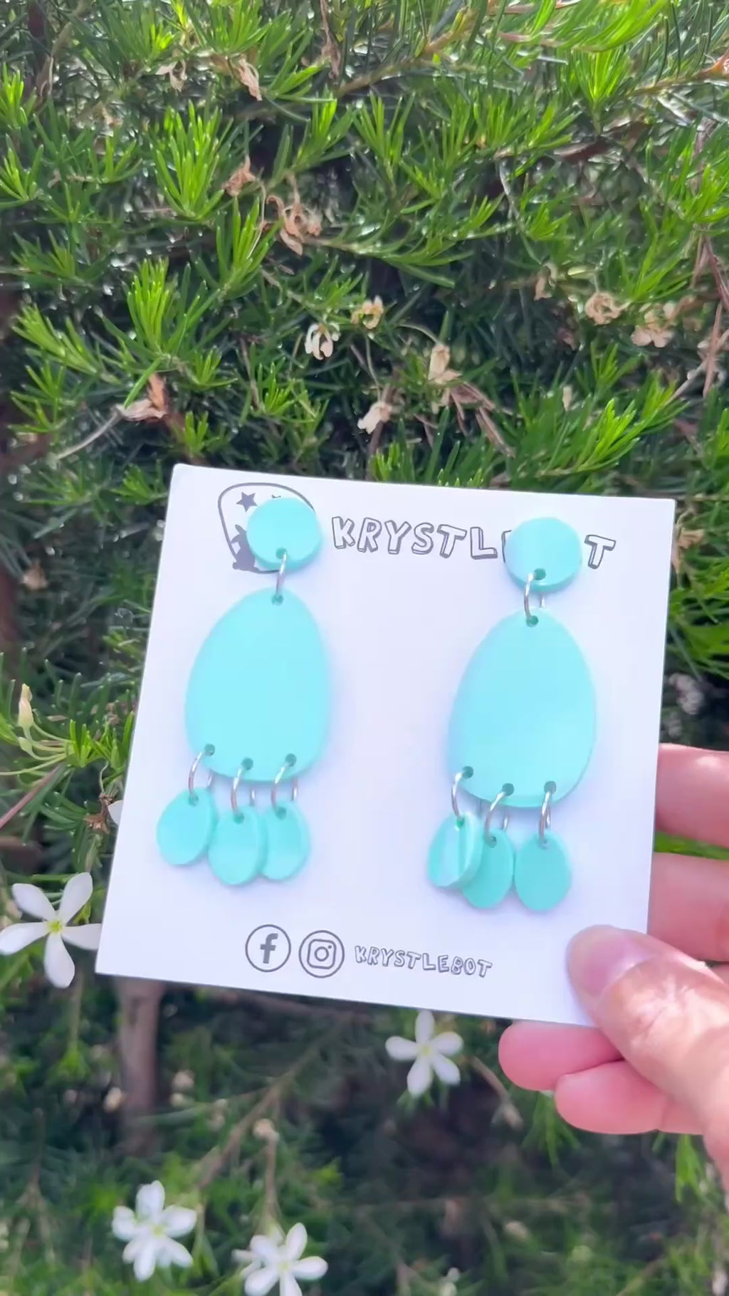 Mint Green Mega Lightweight Statement Dangles