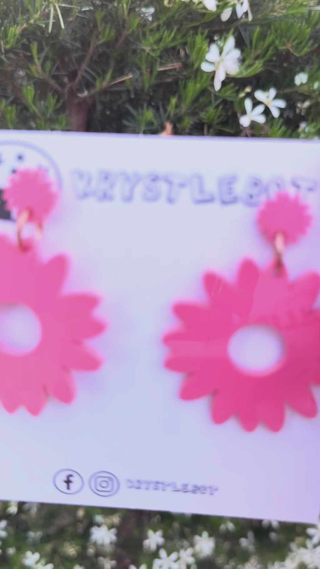 Large raspberry pink sunflower statement dangles, floral flower earrings, big statement lightweight earrings, teacher earrings