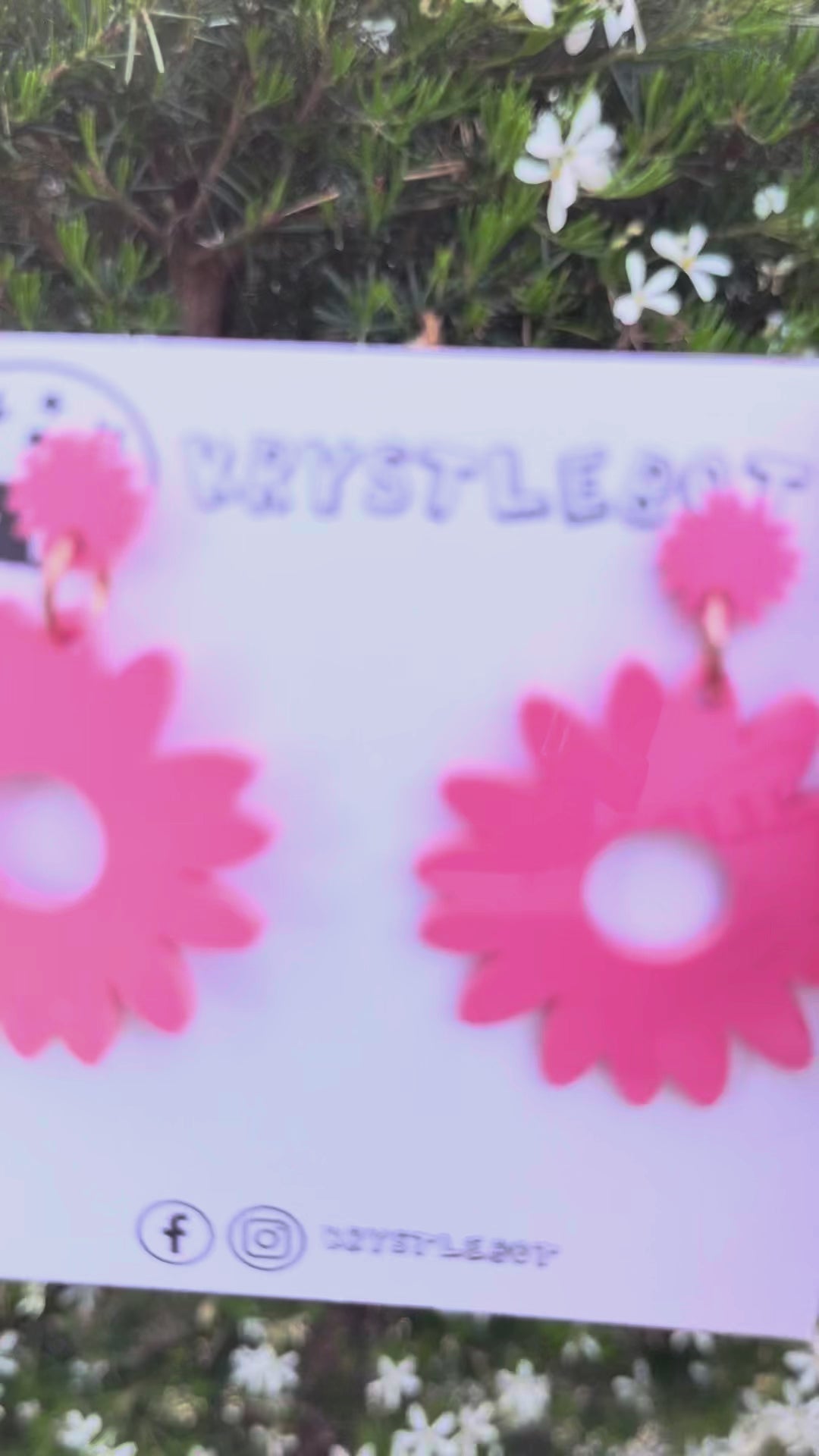 Large raspberry pink sunflower statement dangles, floral flower earrings, big statement lightweight earrings, teacher earrings