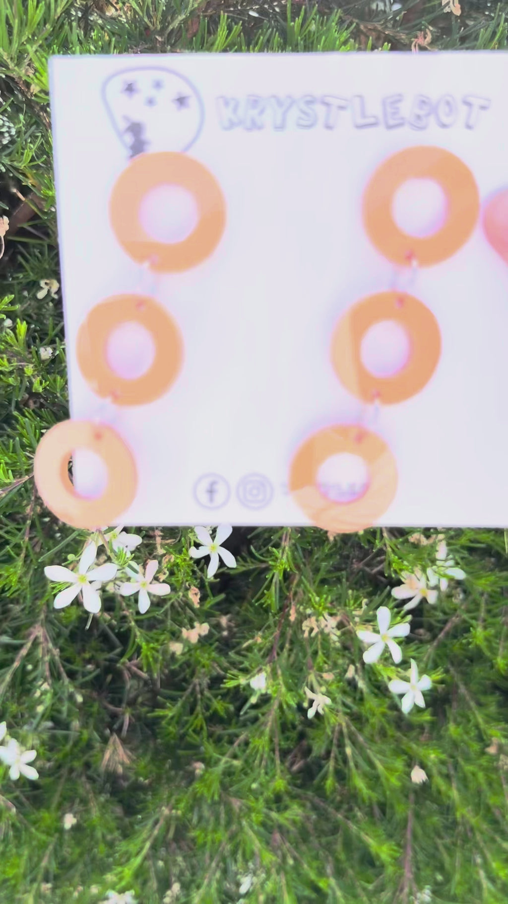 Orange Trio Circle Dangles