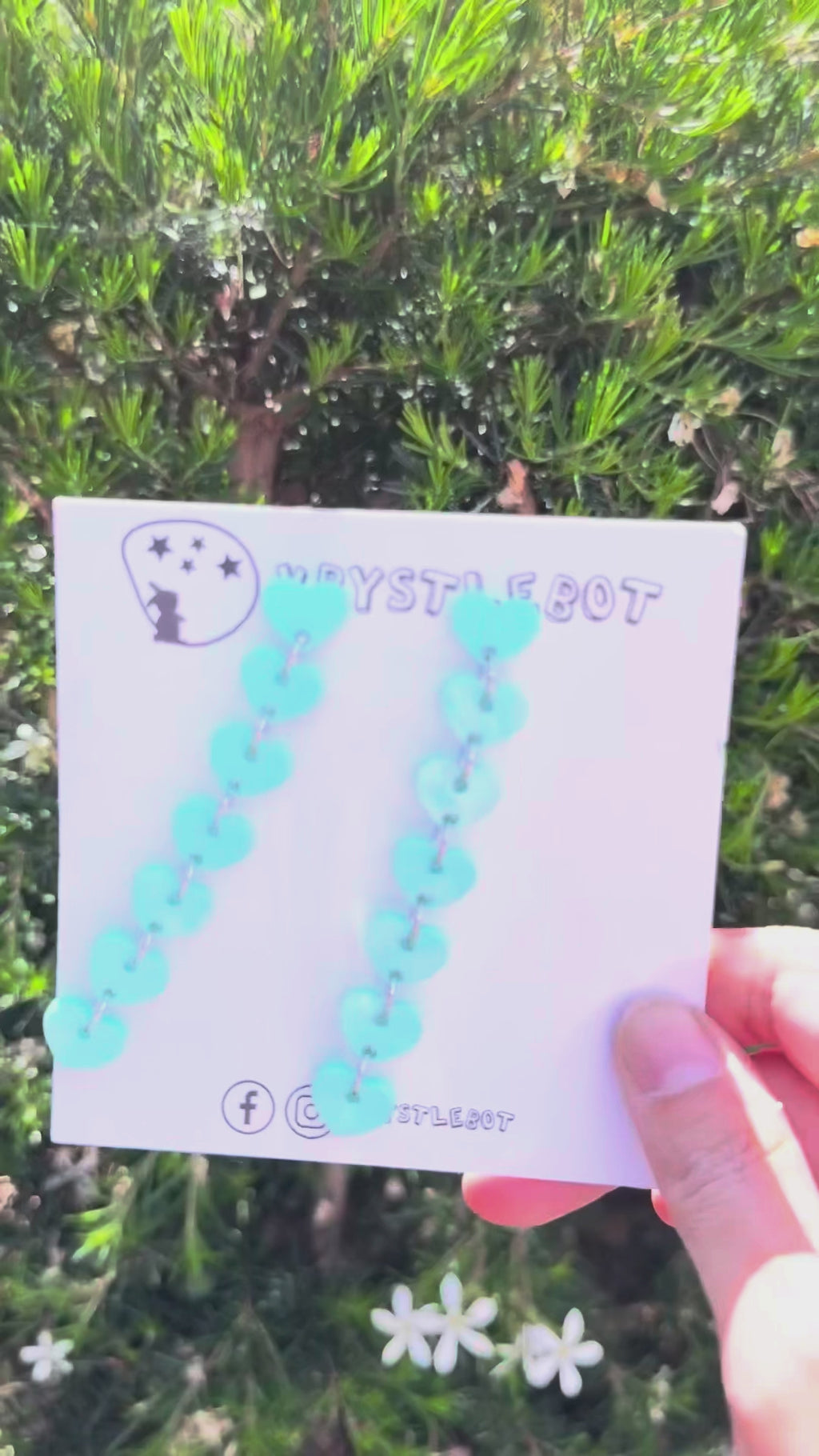 Mint Green Sweetheart Heart Dangles