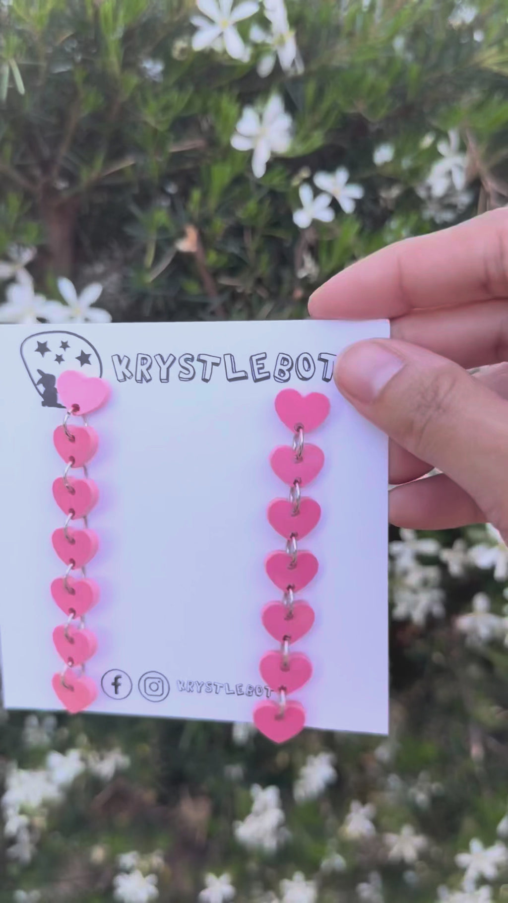 Raspberry sweetheart dangles, mini heart dangles, acrylic earrings, teacher earrings, lightweight dangles