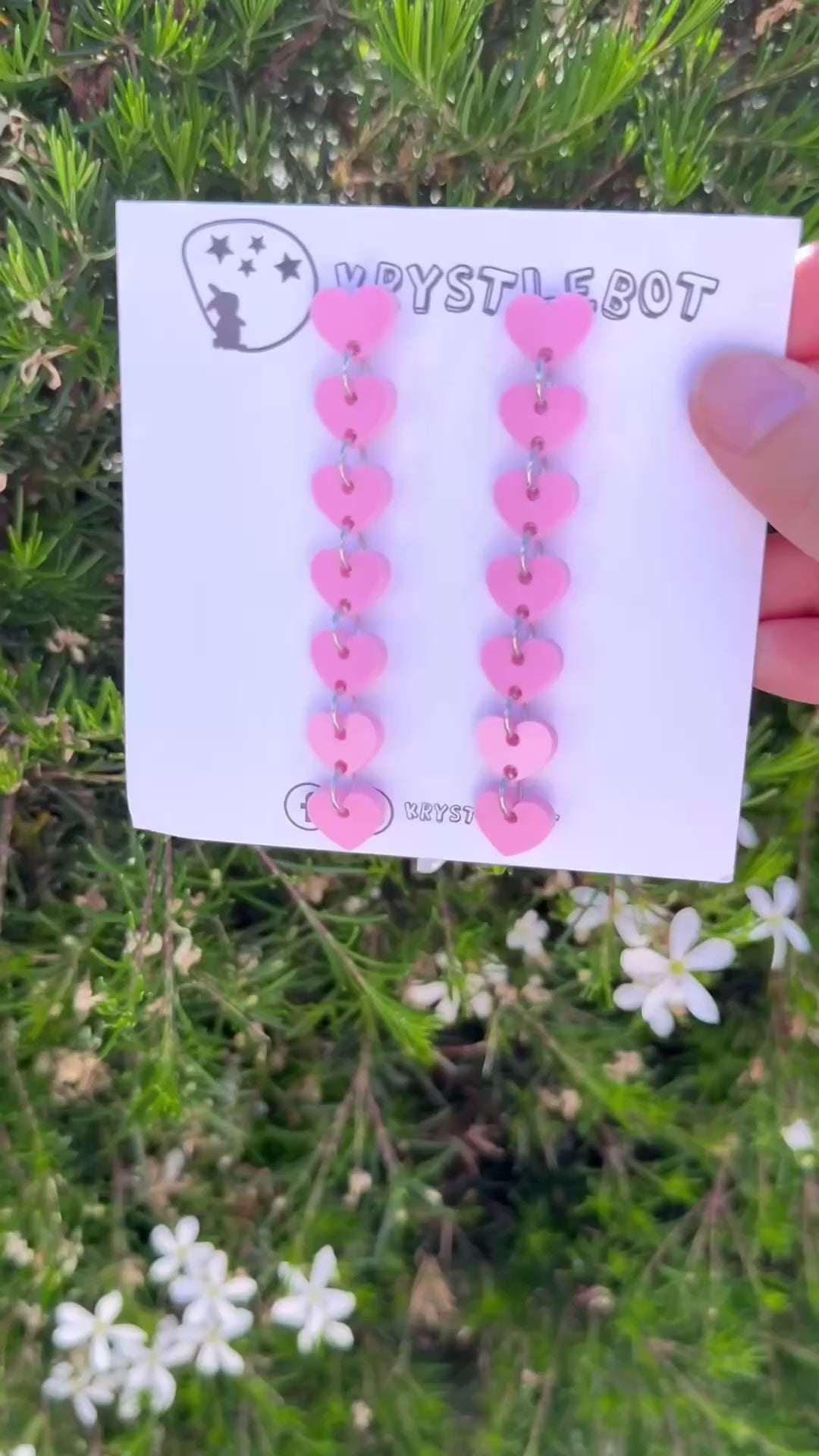 Light Pink Sweet heart Dangles