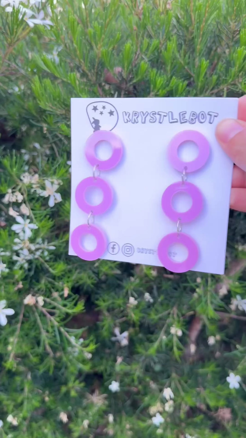 Purple Trio Circle Dangles