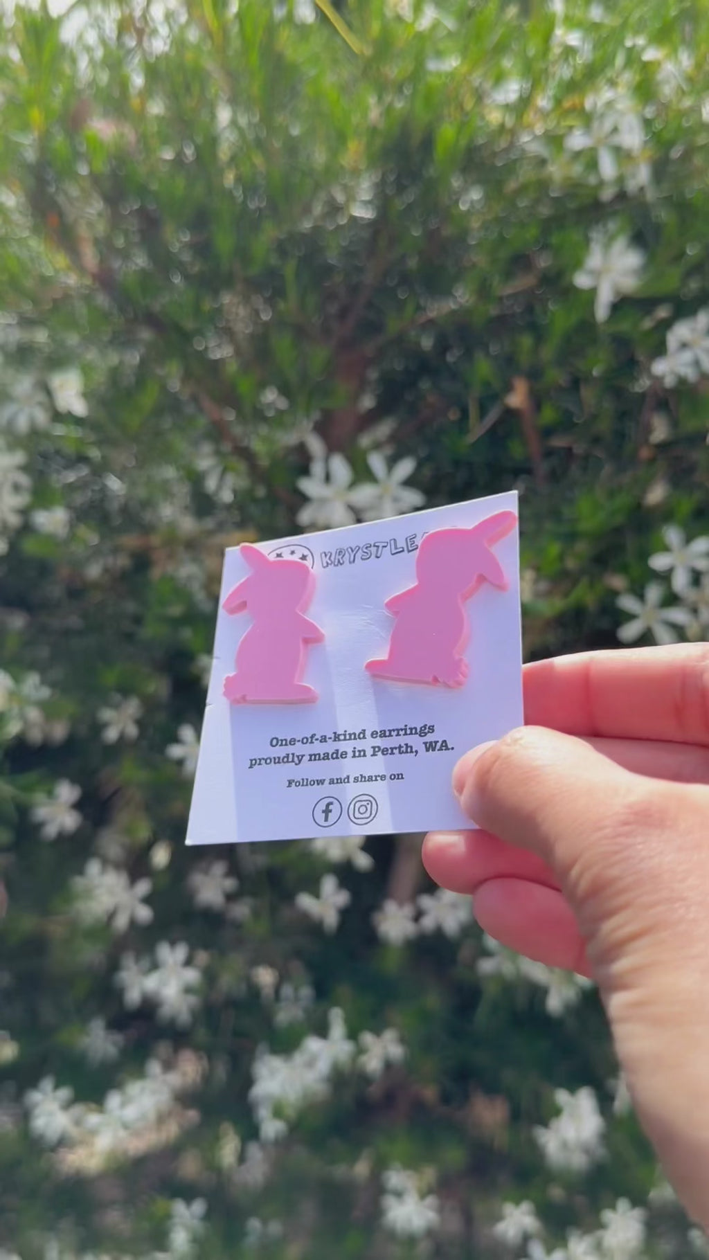 Large Rabbit Studs, Light pink Bunny Acrylic, Easter Rabbit earring, Lunar New Year, Year of the Rabbit, Animal Statement Earring, Lightweight